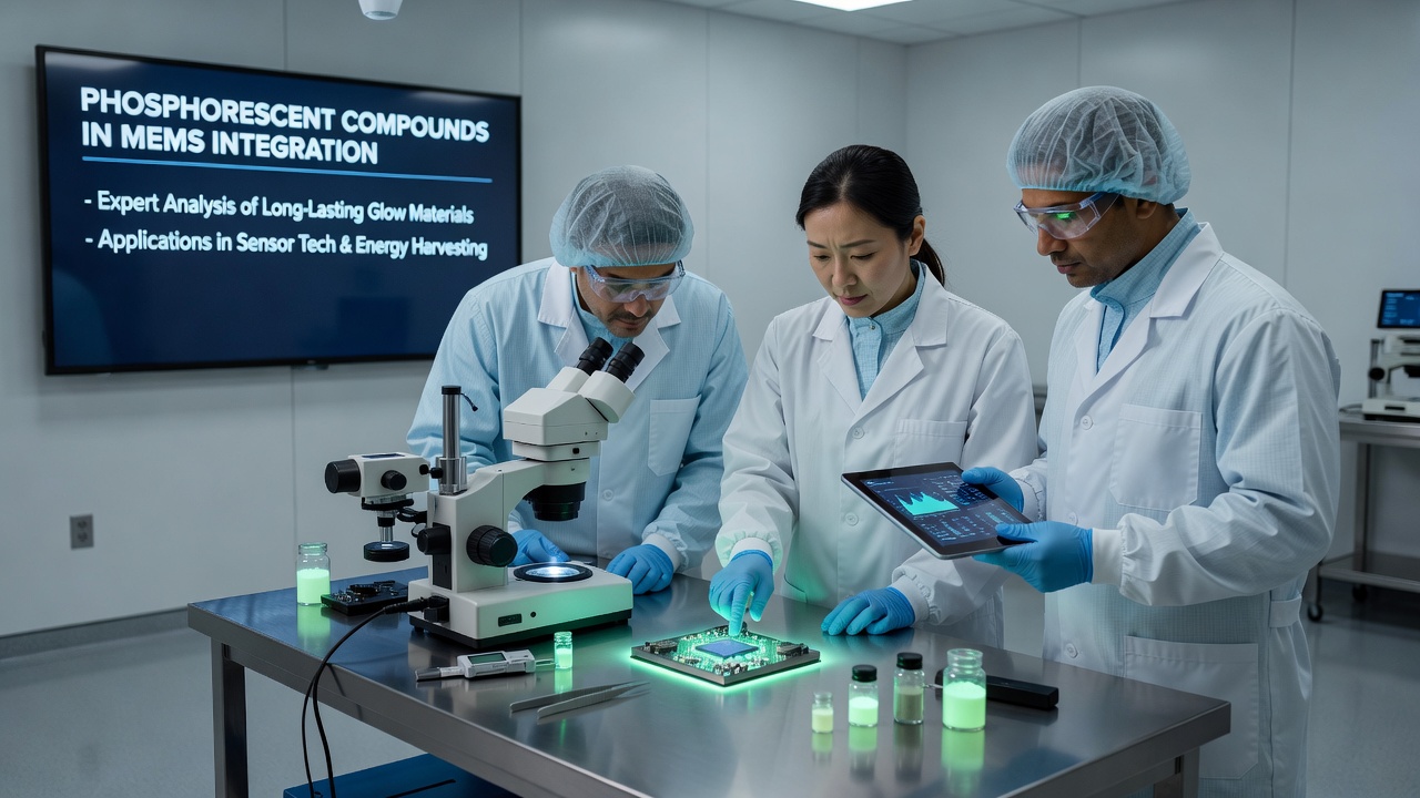 Laboratory setup showing phosphorescent markings on precision instruments during a prolonged experiment